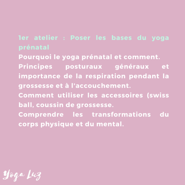 Poser les bases du yoga prénatal